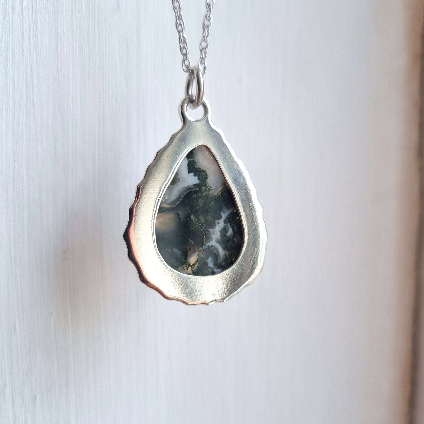 Smoke and Mirrors - Moss Agate Necklace